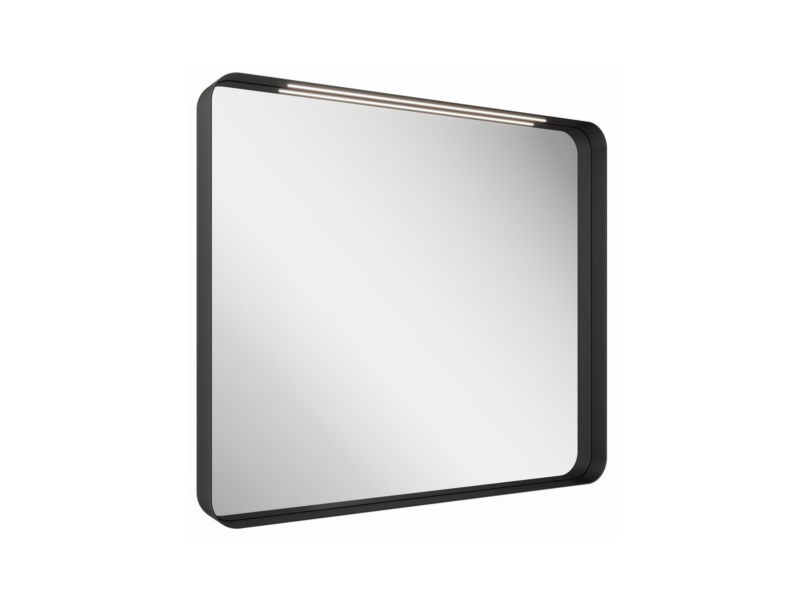 Zrcadlo STRIP I 600x700 černé s osvětlením